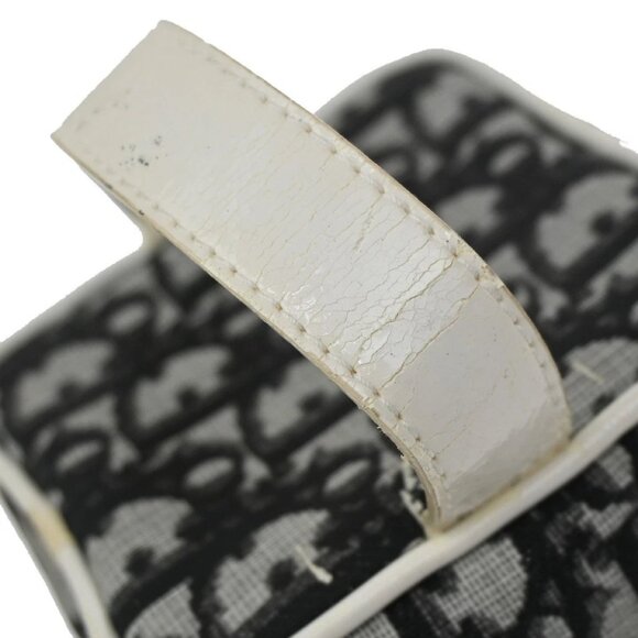 CHRISTIAN DIOR Trotter Pattern Hand Bag Coating Canvas Patent Leather - Picture 8 of 16